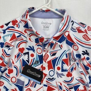 Good Good Proud & True Polo Shirt Mens 2XL Red White Blue Golf Patriotic NWT